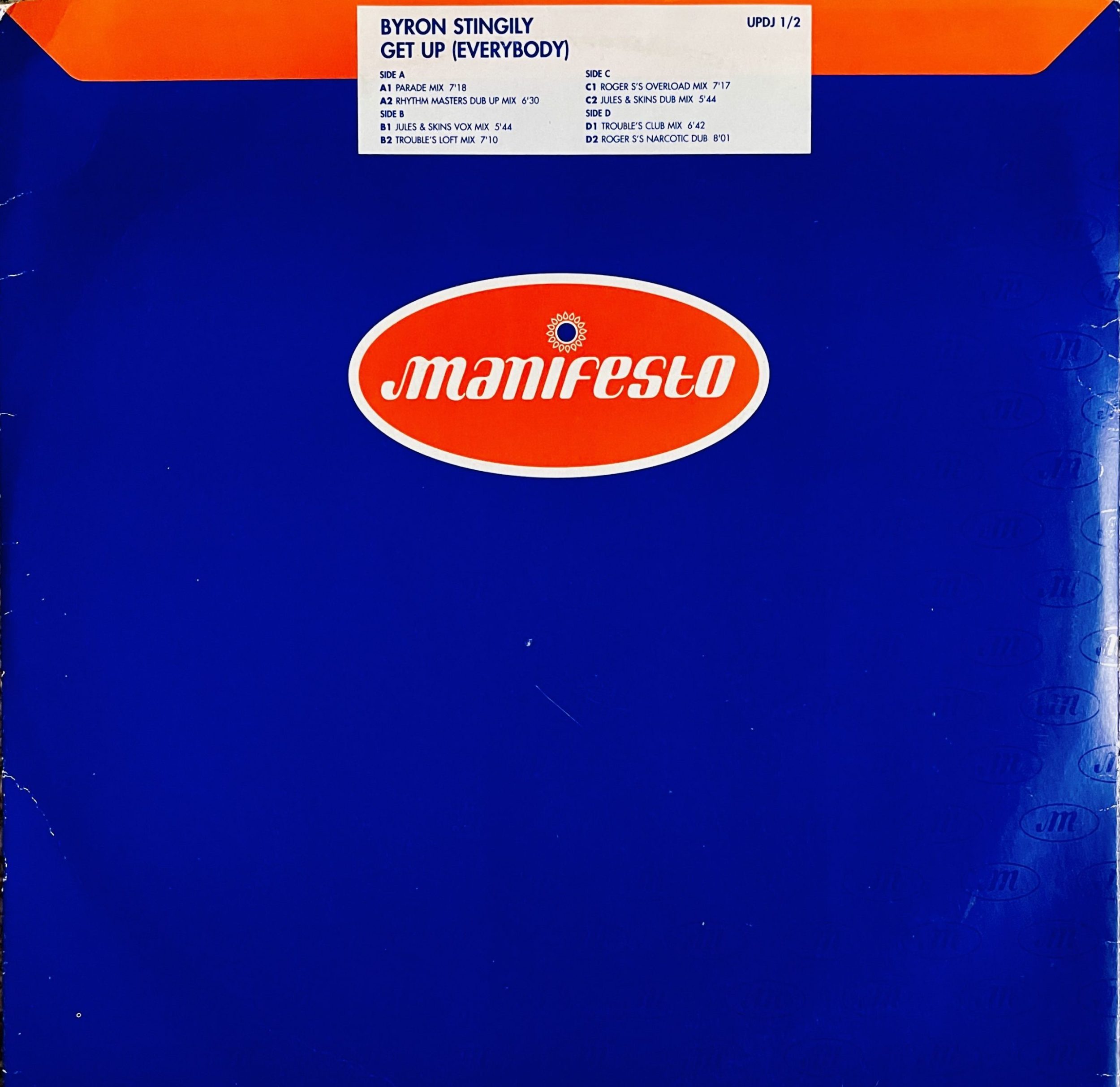 Byron Stingily - Get Up (Everybody) (Trouble's Loft Mix) 12" Vinyl Sleeve Cover