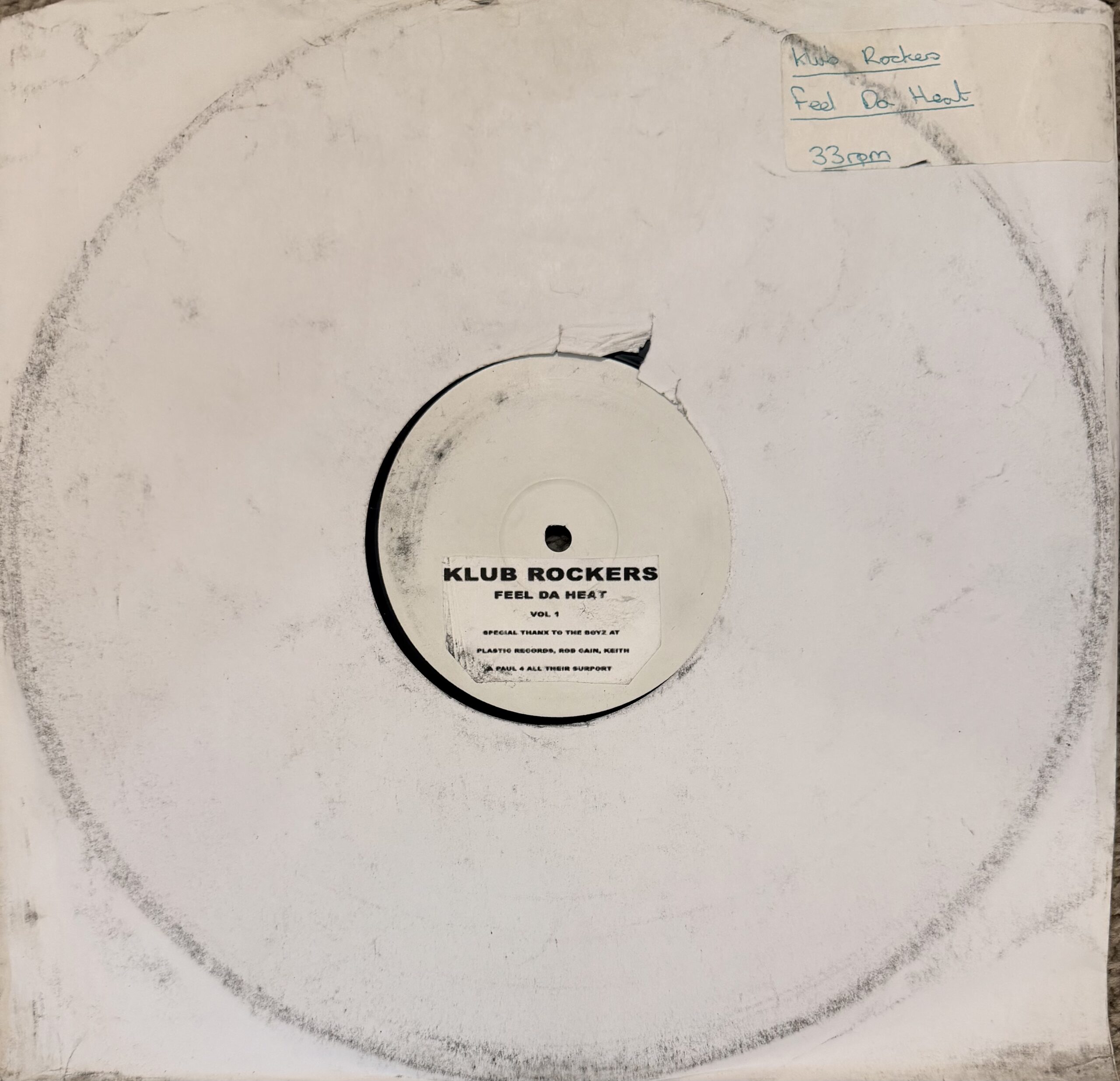 Klubrockers - Feel Da Heat 12 Inch Vinyl Sleeve Cover